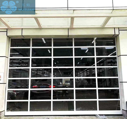 Sliding 50mm 5000mm Height Glass Panel Garage Doors