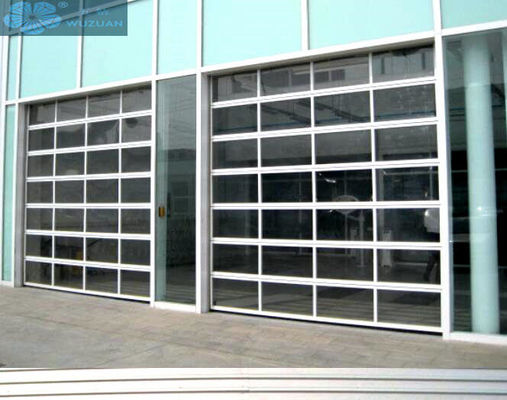 Electric Sectional Overhead Folding 5mm Glass Panel Garage Door