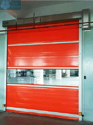                  Automatic Plastic Rapid Folding Roller Shutter Fast Door Security Industrial High Speed Roll up PVC Door             