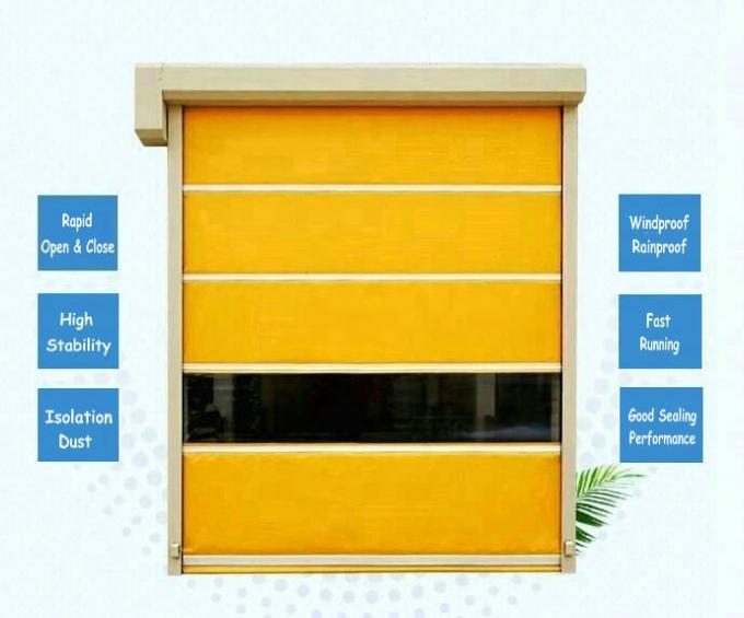 Automatic Industrial Cold Room Roller Shutter Door Commercial PVC Carwash Door High Speed Rolling Door